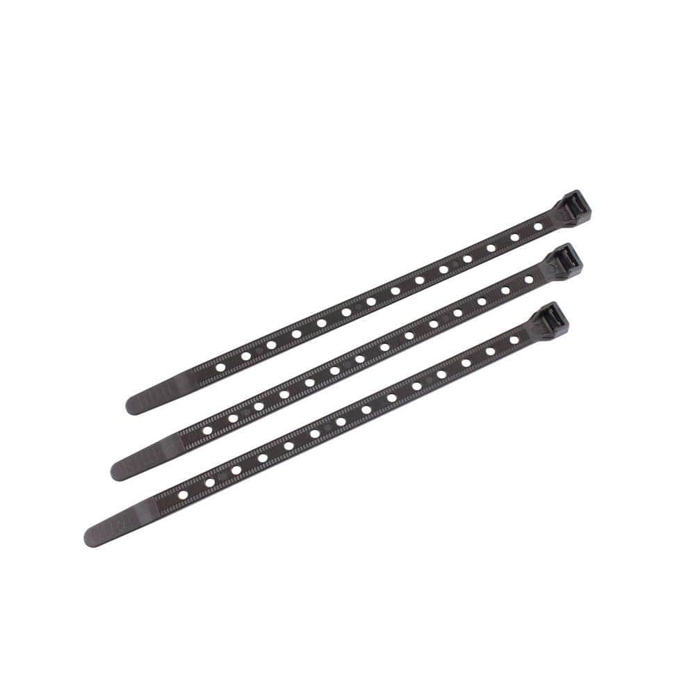 Southwire 11 in. Mountable Cable Tie with 50 lbs. Tensile Strength, Black (100-Pack)