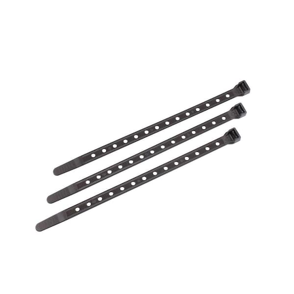 Southwire 14 in. Mountable Cable Tie with 50 lbs. Tensile Strength, Black (15-Pack)
