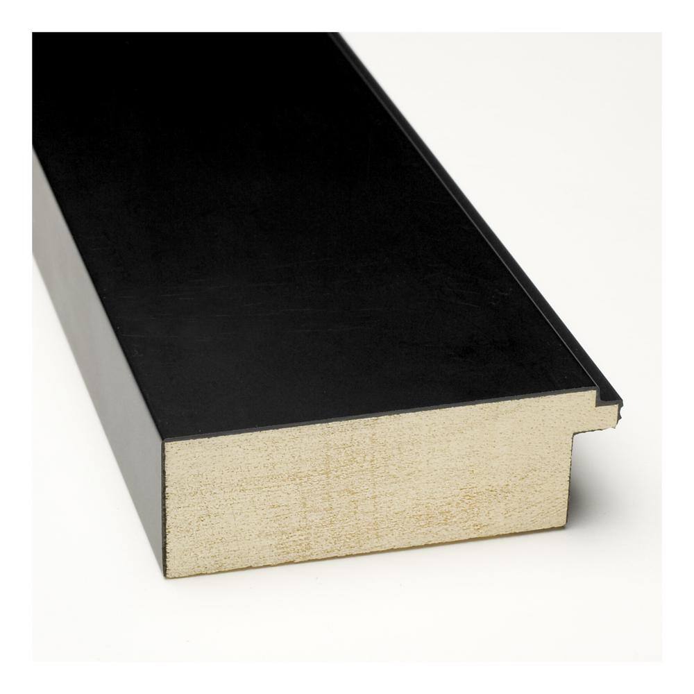 Corvino Black Beveled Wood Bathroom Wall Mirror 23 x 29 in