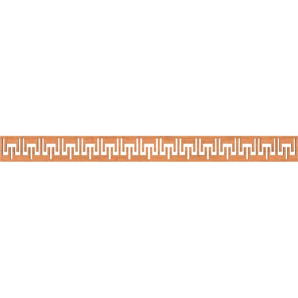Ekena Millwork Victory Fretwork 0.375 in. D x 46.375 in. W x 4 in. L Cherry Wood Panel Moulding