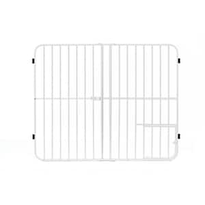 Carlson 32 in. Big Tuffy Expandable Pet Gate with Small Pet Door, White