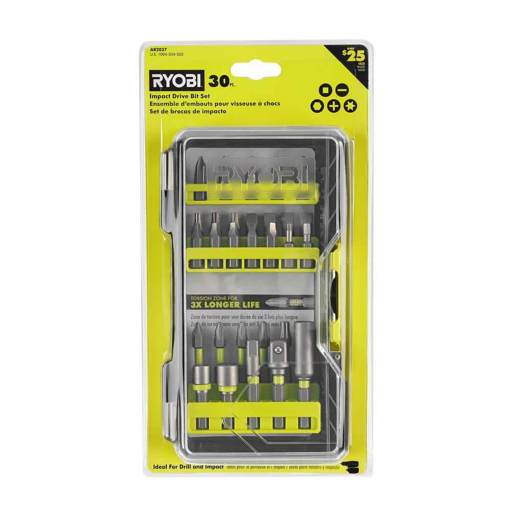RYOBI Impact Rated Driving Kit (30-Piece) AR2037 - The Home RYOBI Impact Rated Driving Kit (30-Piece) AR2037 - The Home