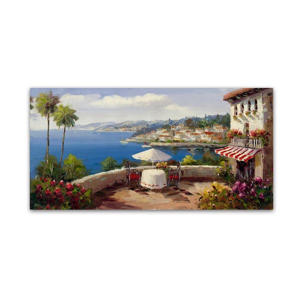 Trademark Fine 24 in. x 47 in. "Italian Afternoon" by Rio Canvas Wall Art - The Home Depot