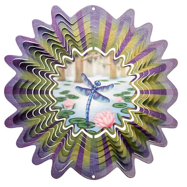 Iron Stop 10 in. Animated Dragonfly Wind Spinner