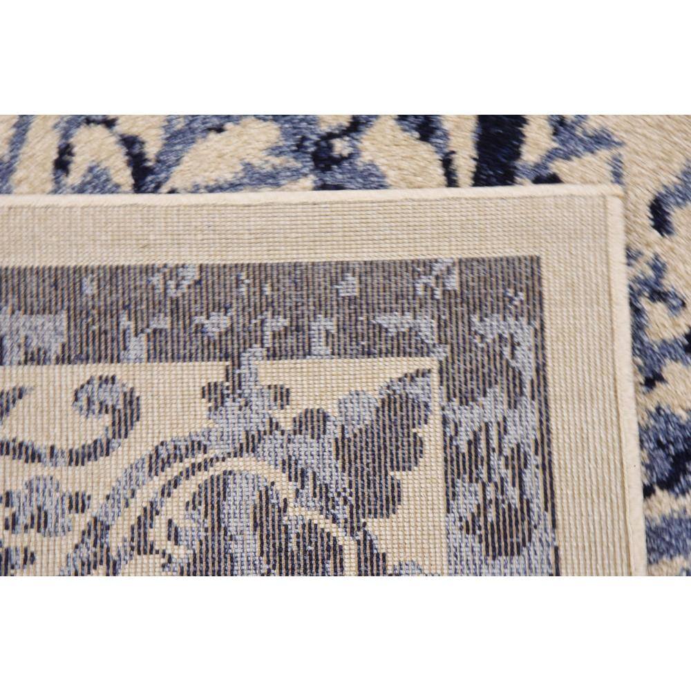 La Jolla 6' x 9' Reversible Blue Synthetic Area Rug
