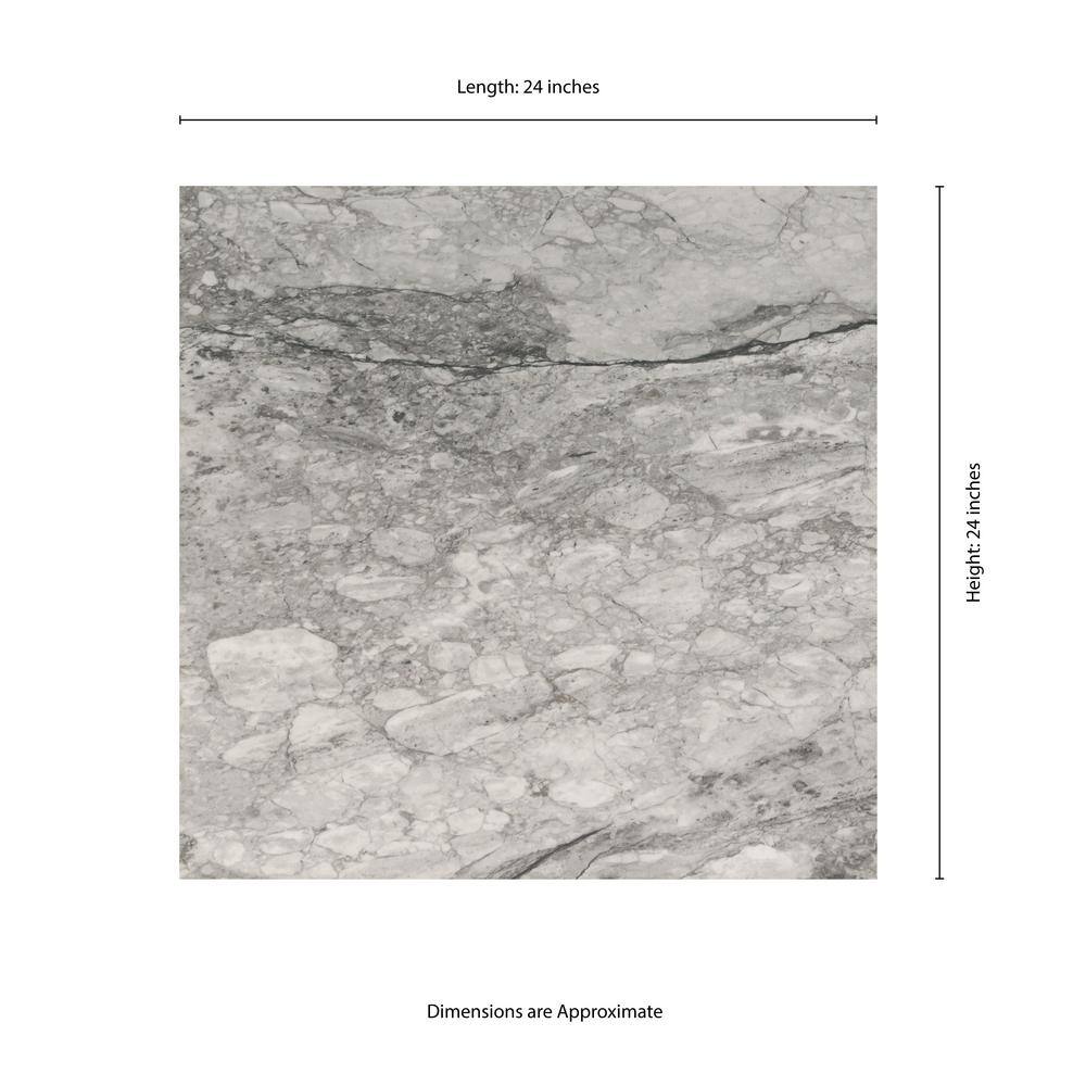 Leonardo Onda Gray 24x24 Polished Porcelain Marble Look Tile
