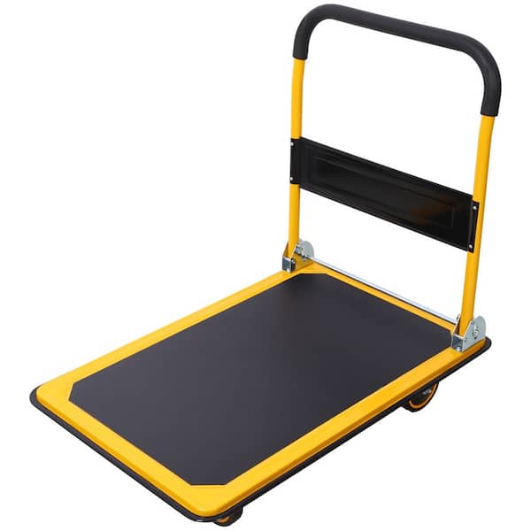 660 lbs. Foldable Wheelbarrows, Multi-Purpose Cart, Platform Truck Push Dolly with 360° Swivel Wheels, for warehouses