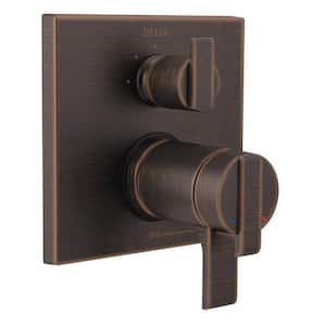 2-Handle Wall-Mount Valve Trim Kit with 3-Setting Integrated Diverter in Venetian Bronze (Valve Not Included)