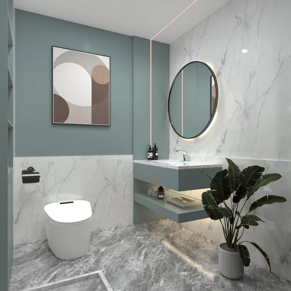 Polished Chrome Touchless Bathroom Faucet with Deck Plate