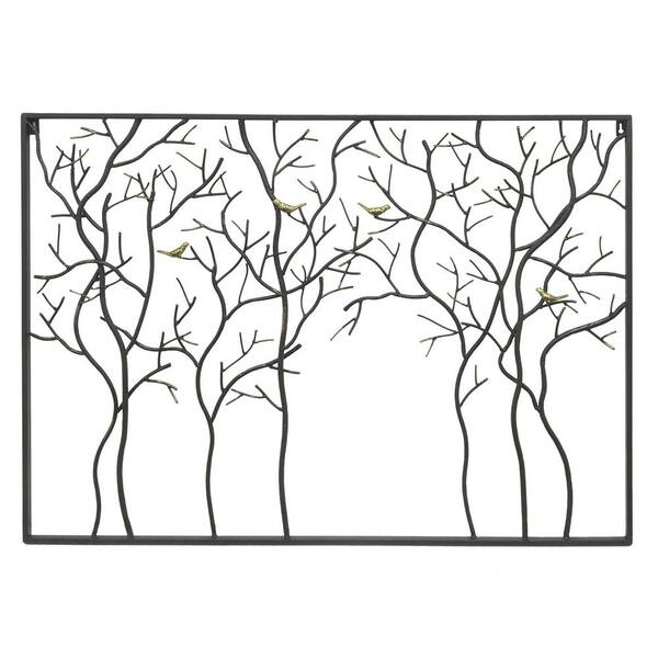 THREE HANDS Metal Wall Art with Tree and Birds