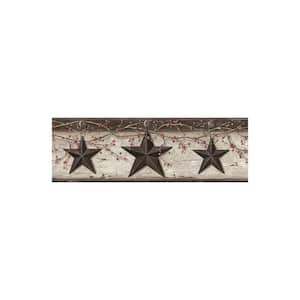 Graham Cream Rustic Star Trail Black Wallpaper Border Sample