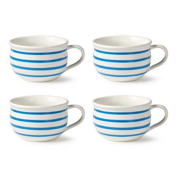 Certified International Dockside 5 in. 22 fl. oz. Blue Stoneware Serving Bowl (Set of 4)