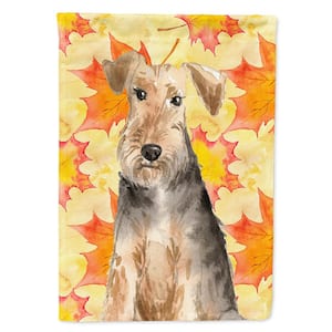11 in. x 15-1/2 in. Polyester Fall Leaves Welsh Terrier 2-Sided 2-Ply Garden Flag