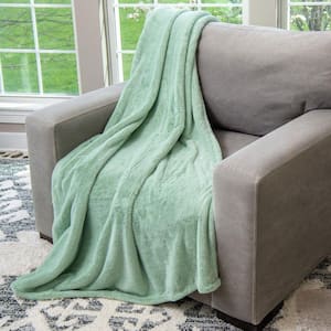 アウトドア寝具 JM BLANKET - LIGHT GREEN x GREEN THE NORTHWEST GROUP HGTV Teddy Sherpa Fur Quietude-Sage Green