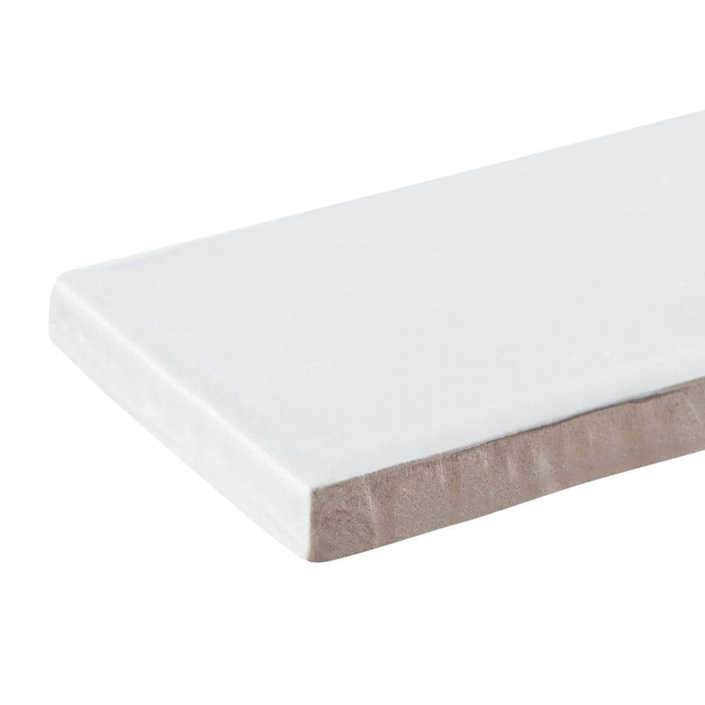 Dreamy Gray Glossy Ceramic Subway Wall Tile Sample