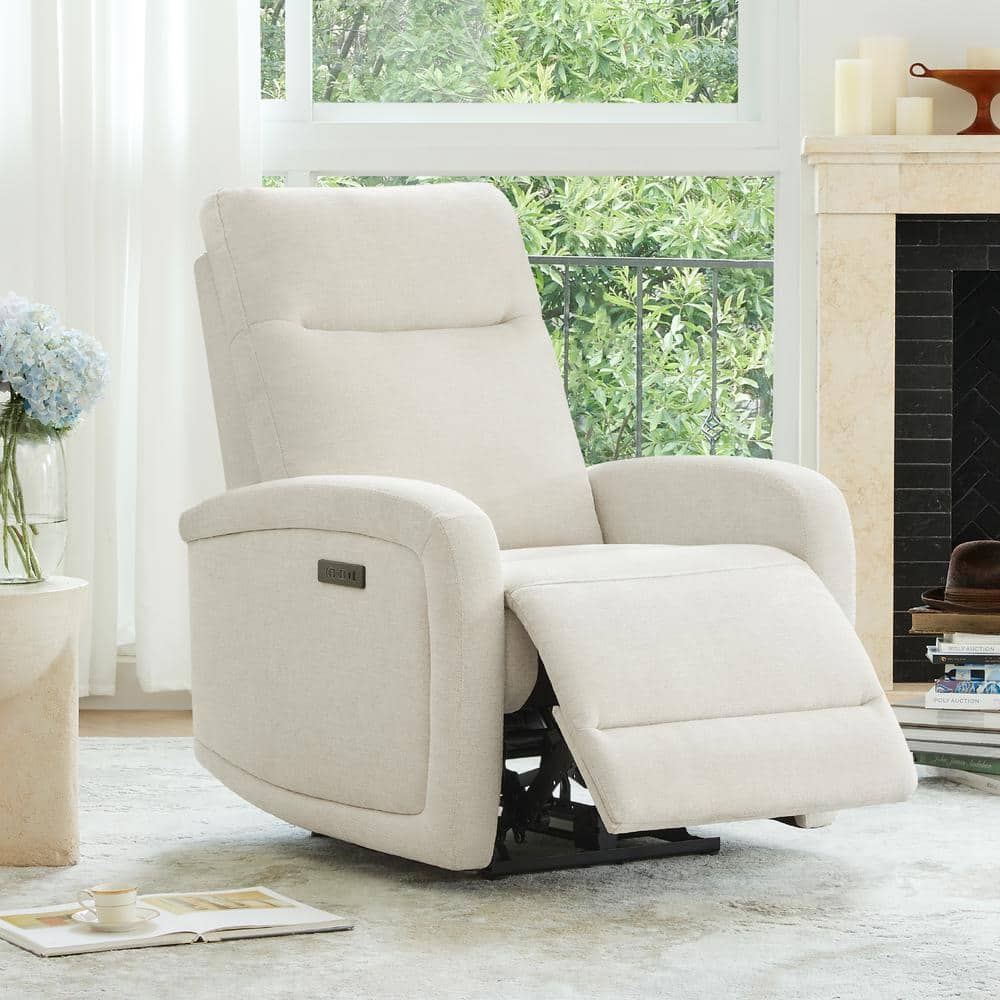 Spruce & Spring Edison Linen Fabric Power Recliner Chair