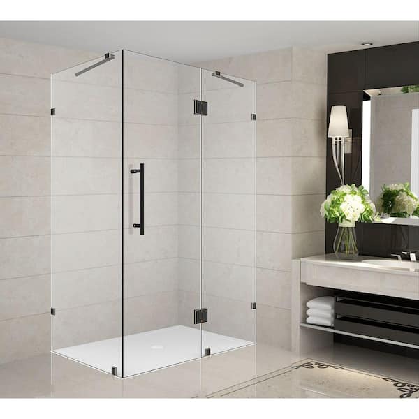 Aston Avalux 33 in. x 34 in. x 72 in. Completely Frameless Shower Enclosure in Oil Rubbed Bronze