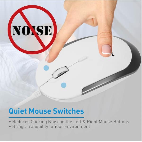 Bluetooth Wireless Optical Silent Click Mouse For Mac & PC – Macally