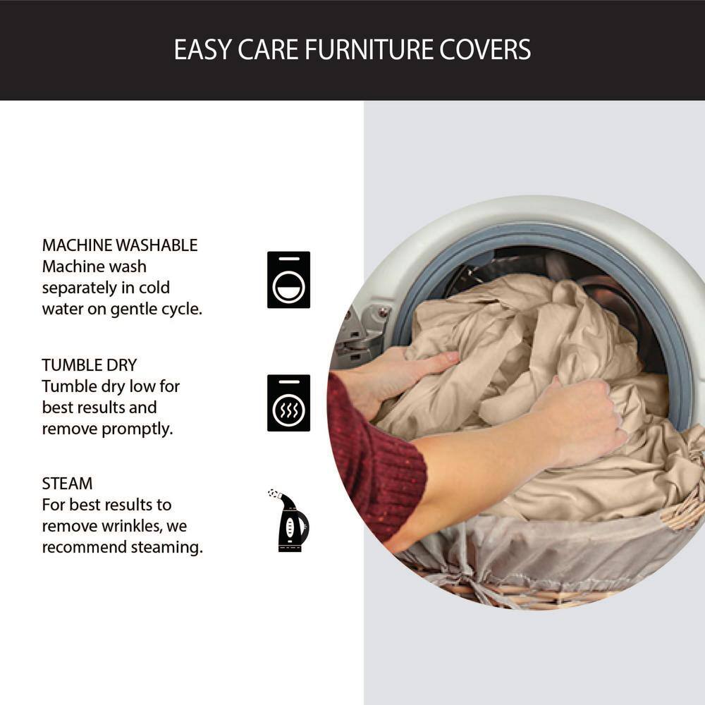 Gray Quilted Non-Slip Water Resistant Sofa Cover