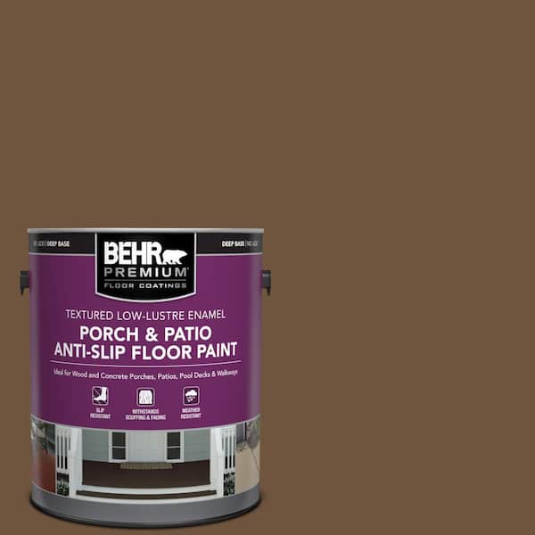 1 gal. #PPU4-20 Ancient Root Textured Low-Lustre Enamel Interior/Exterior Porch and Patio Anti-Slip Floor Paint