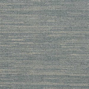 Sky Breeze - Waterfall - Blue 13.2 ft. 36 oz. Wool Loop Installed Carpet