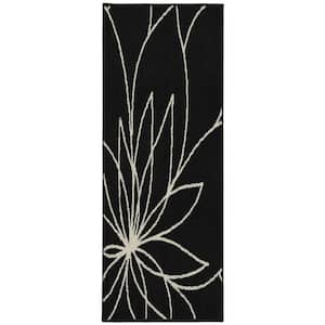 Grand Floral Black/Ivory 2 ft. x 5 ft. Runner Rug