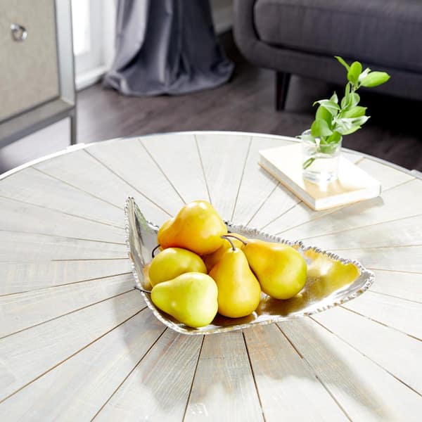 Silver Aluminum Live Edge Decorative Tray