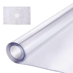 Plastic Table Cover, 40 x 60 In. 1.5 mm Thick Clear Table Protector, Rectangle PVC Desk Mat, Waterproof & Easy Cleaning