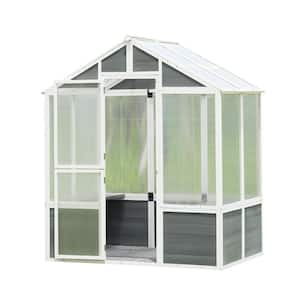 6.35 ft. W x 4.04 ft. D Garden Shed, Walk-In Outdoor Plant Gardening, Grow House with Front Entry Door, 25.62 sq. ft.