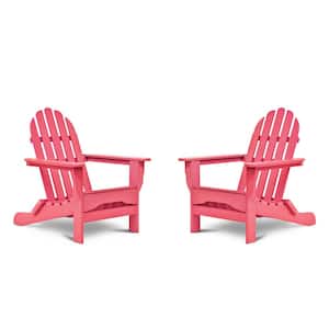 Icon Pink Recycled Plastic Adirondack Chair (2-Pack)