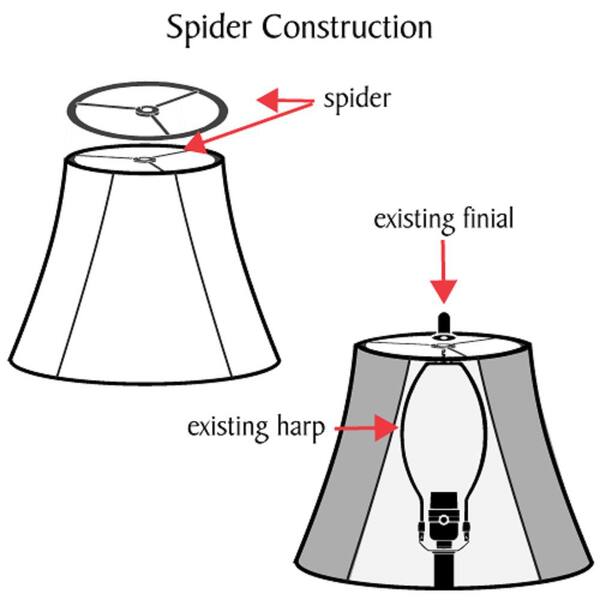 Spider Lamp Shade Beige 8"x8"x11" Aspen Creative 31116 Hardback Drum Cylinder 