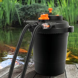 Bio Pressure Pond Filter 3200 Gallons with 13-Watt UV-C Light 2630 GPH Pressurized Biological Pond Filter System