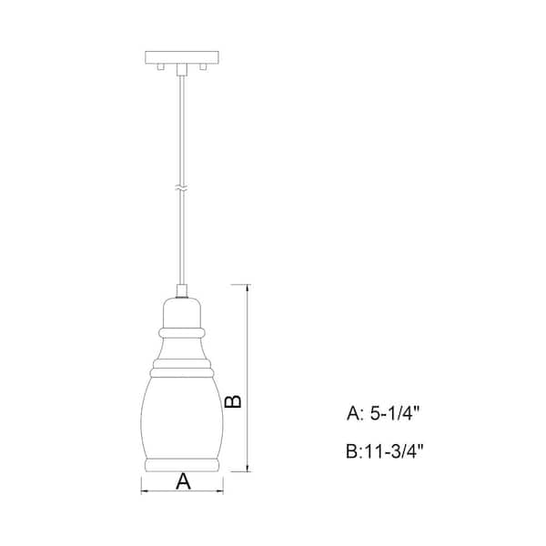 Millie 1-Light Oil Rubbed Bronze Shaded Farmhouse Jar Mini Pendant Ceiling Light Smoke Blue Glass
