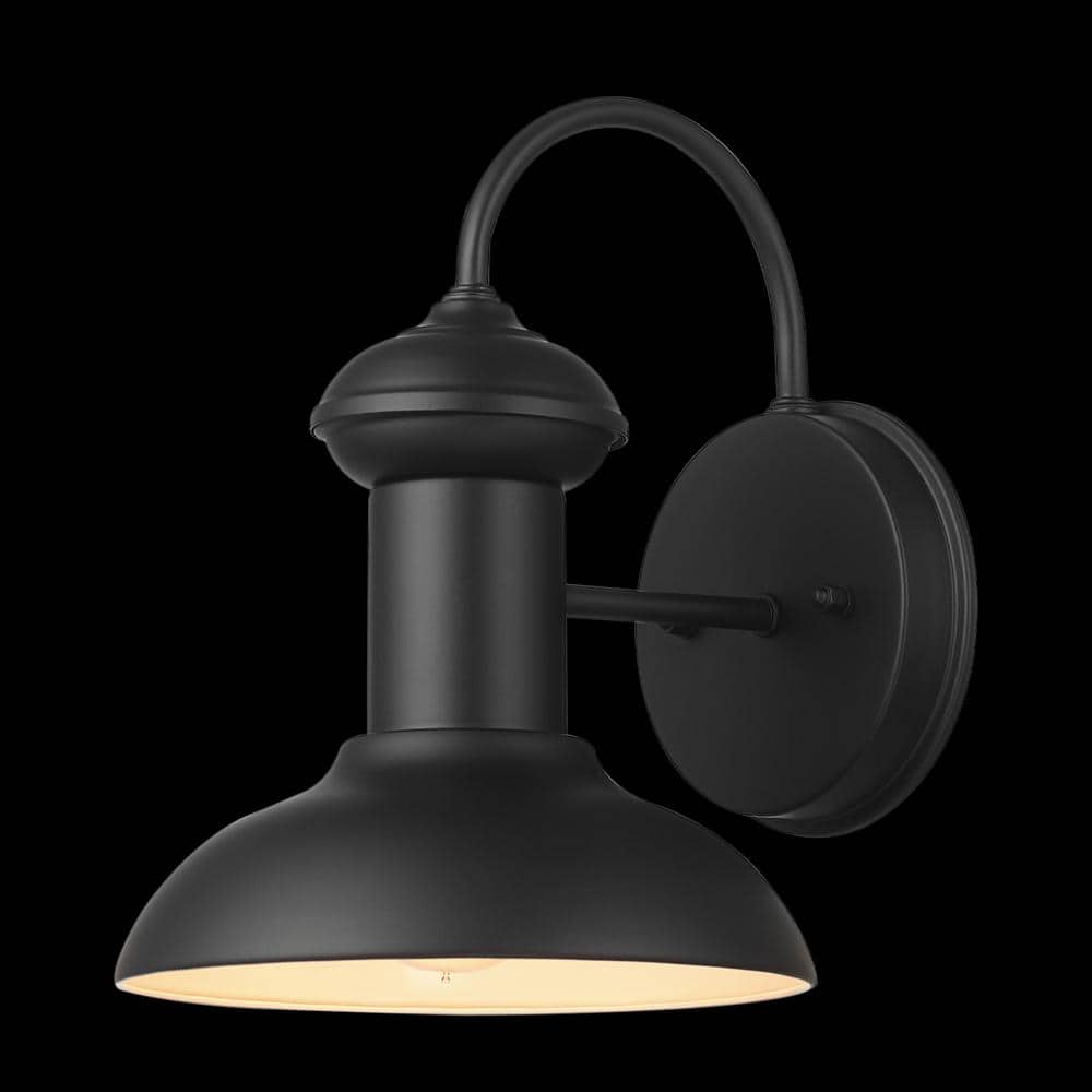 Martes 10'' Matte Black Vintage Industrial Wall Sconce