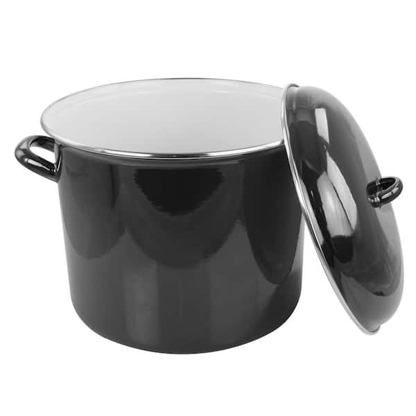 Gibson Home 12 qt. Steel Stock Pot with Lid