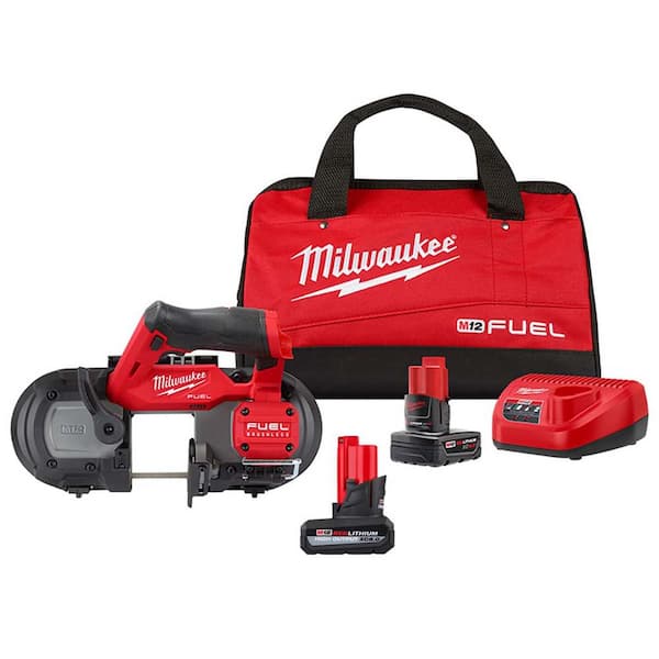 Milwaukee M12 FUEL 12-Volt Lithium-Ion Cordless Compact Band Saw XC Kit with XC High Output 5.0 Ah Battery
