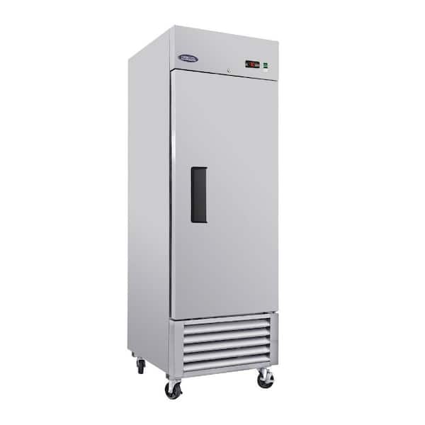 Unbranded 27 in. 23 cu.ft. Auto Defrost Commercial Upright Freezer in Stainless Steel with LED Lighting, 3-Shelves, -10°F to 10°F