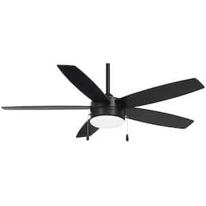 Airetor 52 in. Integrated LED Indoor Coal Ceiling Fan with Light