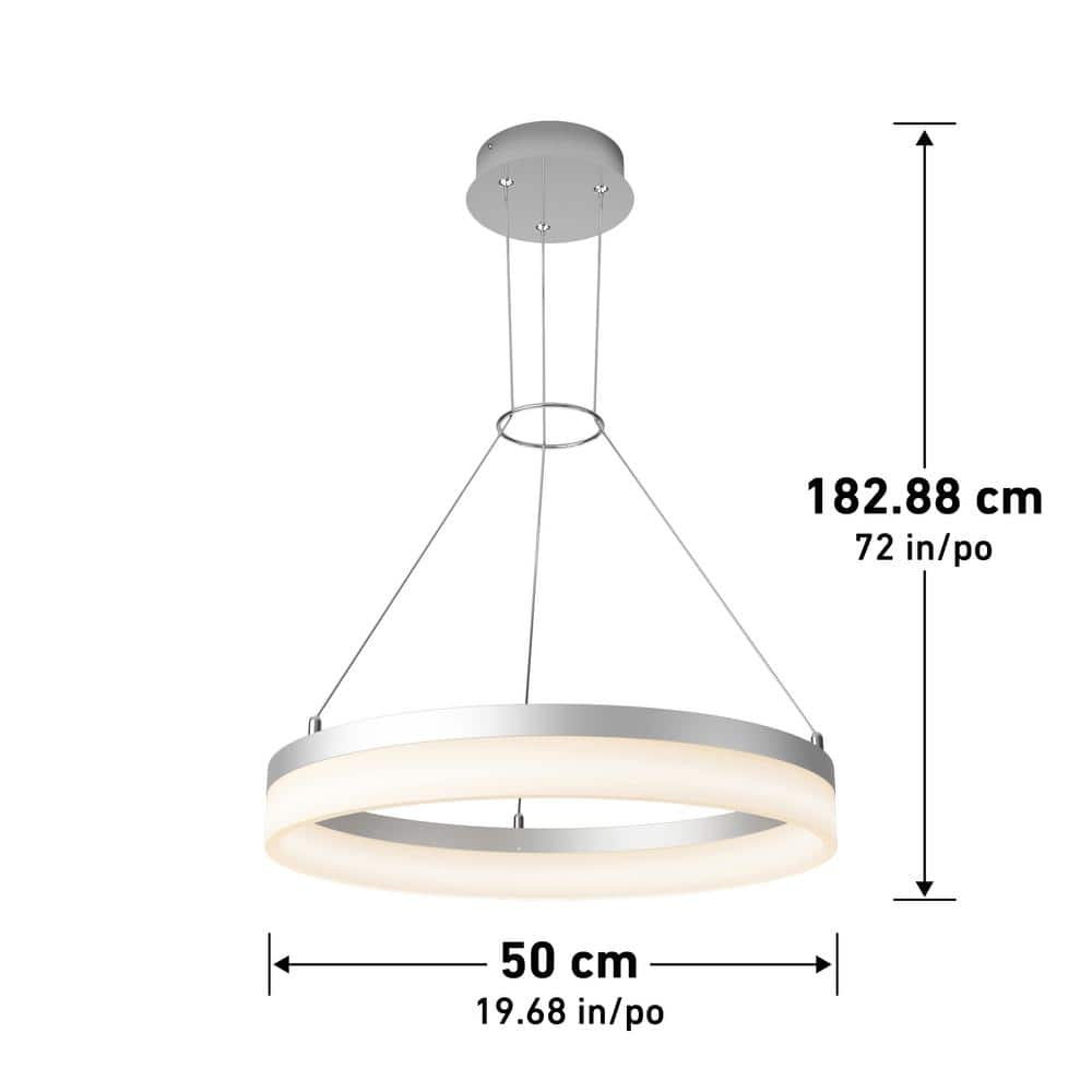 Optical Silver Crystal LED Drum Pendant Light, Contemporary Design