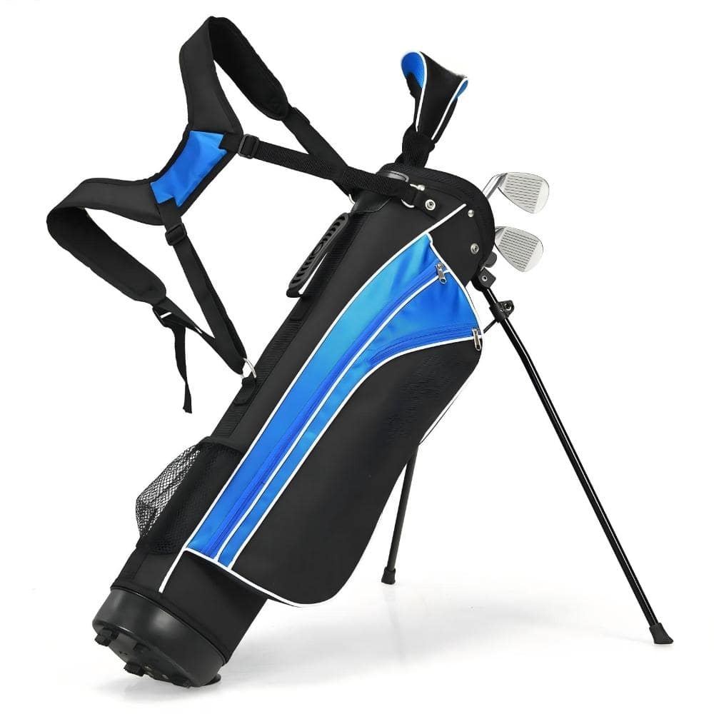 Junior Golf Club Set Age 8-10 5-Piece 165cc Fairway 3-Wood 7-9 Irons Putter Fiberglass Steel Shafts TPR Grip Stand Bag price history on PriceWatchPro