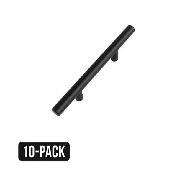 10-Pack Hollis 3 in. (76mm) Matte Black Cabinet Bar Pulls