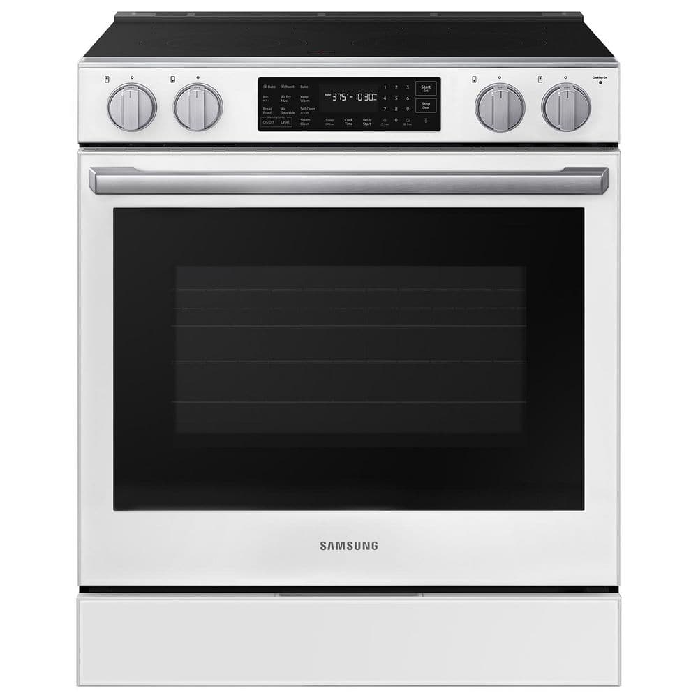 Bespoke 30 in. Smart 5 burner Slide-In Electric Range in White Glass with True Convection price history on PriceWatchPro