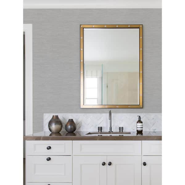 Cantor Grey Faux Grasscloth Vinyl Wallpaper Roll