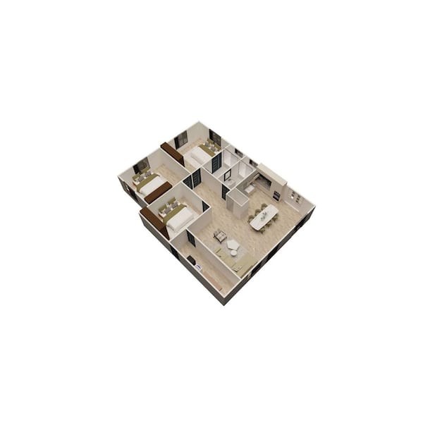 The Retreat 1126 sq. ft. Tiny Small Home Steel Frame Building Kit ADU Cabin Guest House Home Office