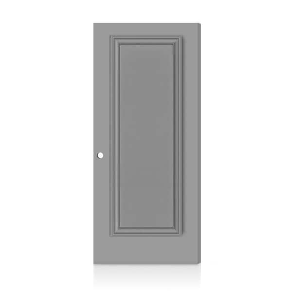 Fire-Rated Palazzo 1 Panel 32 in. x 80 in. Right-Hand/Inswing Light Gray Composite Interior Commercial Door Slab