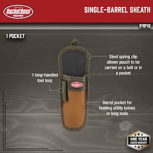 3.75 in. 1-Pocket Single Barrel Tool Belt Sheath Holster Tool Holder