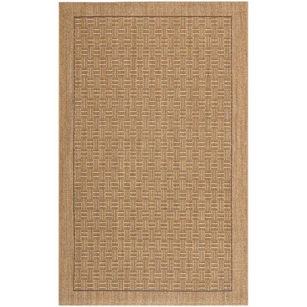 Natural Sisal Geometric Hand-Knotted 4' x 6' Area Rug