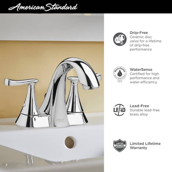 Chatfield 4 in. Centerset 2-Handle Bathroom Faucet in Brushed Nickel