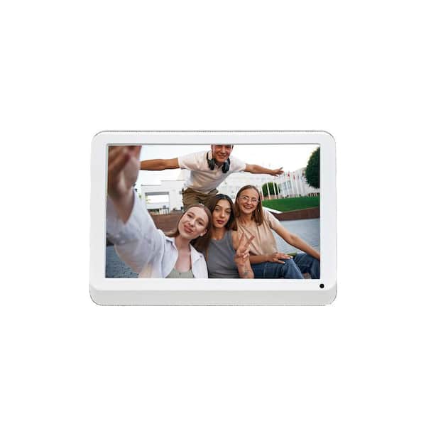 MyLuma 7 in. LED Wi-Fi Digital Picture Frame with Free Photo Share App, 8GB RAM, White Lightning