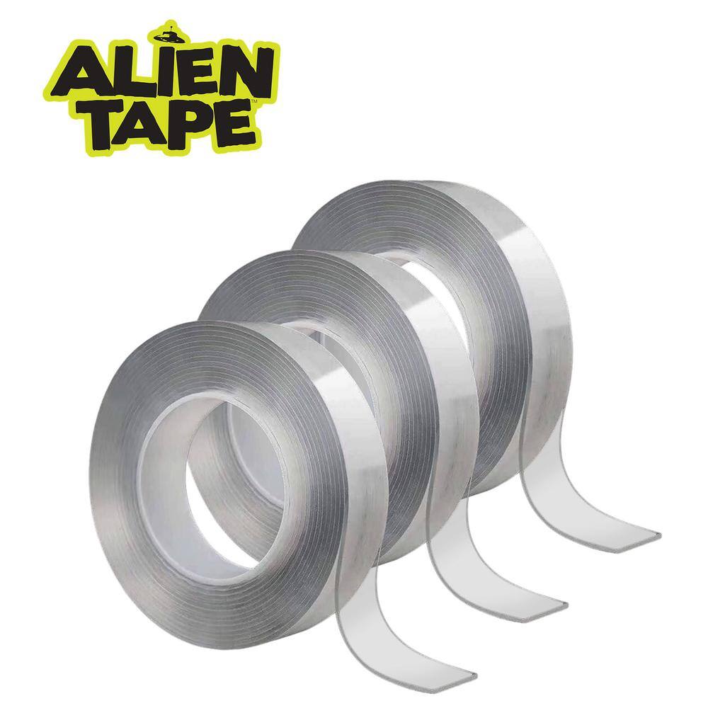 As Seen On Tv Alien Tape 10 Ft Multi Functional Reusable Double Sided Tape 3 Pack 7087 The Home Depot